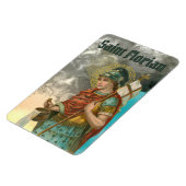 聖フロリアンとバケツ（煙； M 019） マグネット (左側)