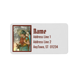 聖フロリアンとバケツ（煙； M 019） ラベル