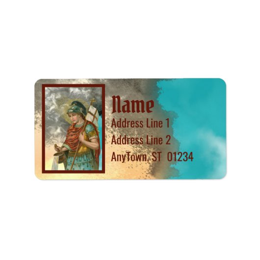 聖フロリアンとバケツ（煙； M 019） ラベル (正面)