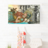 聖フロリアンとバケツ（煙； M 019） 横断幕 (インサイチュ)