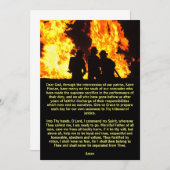 聖フロリアン・カードへの消防士の祈りの言葉 (正面/裏面)