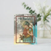 聖フロリアン(桶を持つ煙;M 019) ポストカード (スタンド正面)