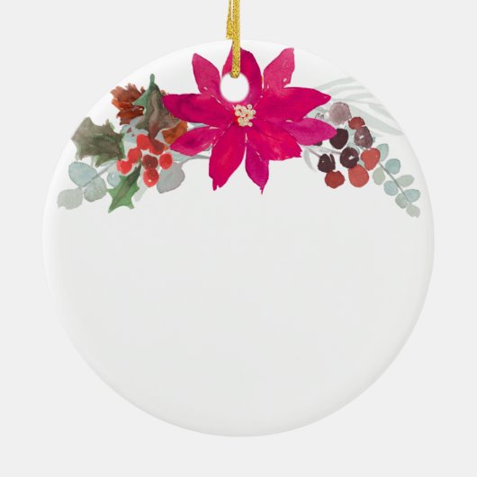 聖フローラパーソナライズされたガールバプテスマオーナメント セラミックオーナメント (裏面)