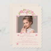 聖フローラ写真宗教招待状 招待状 (正面/裏面)