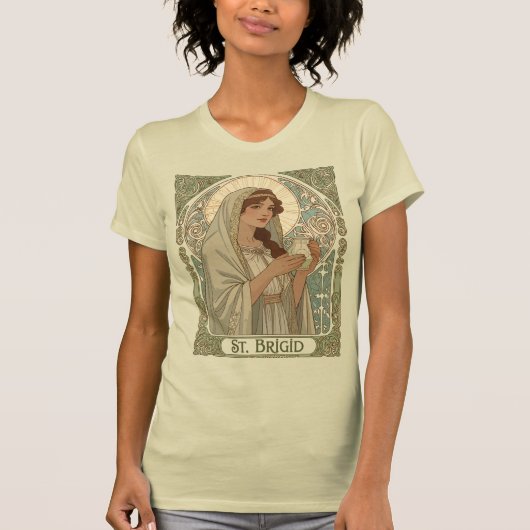 聖ブリギッド:酪農の守護聖人 Tシャツ (正面)