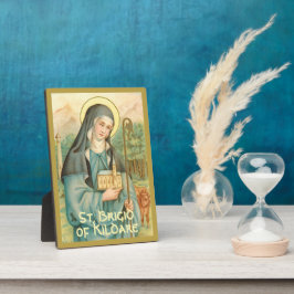 聖ブリギッド(St. Brigid of Ireland)(M 014)5"x7" フォトプラーク