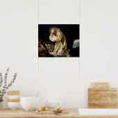 聖ブルーノ祈は砂漠に住み、1763年 ポスター (キッチン)