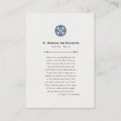 聖ブレンダン正統祈りの言葉カード プレイスカード (裏面)