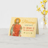 聖ヘンリー2世、皇帝(BBS 10)祝祭日 カード (黄色い花)