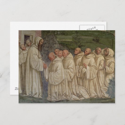 聖ベネディクトの生涯からベネディクトの修道士( ポストカード (正面/裏面)