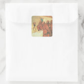 聖ベネディクトの生涯から聖餐式を取る(f) スクエアシール (バッグ)