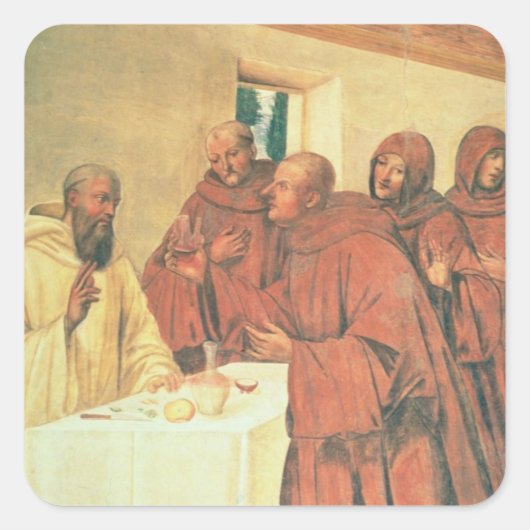 聖ベネディクトの生涯から聖餐式を取る(f) スクエアシール (正面)