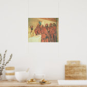 聖ベネディクトの生涯から聖餐式を取る(f) ポスター (キッチン)