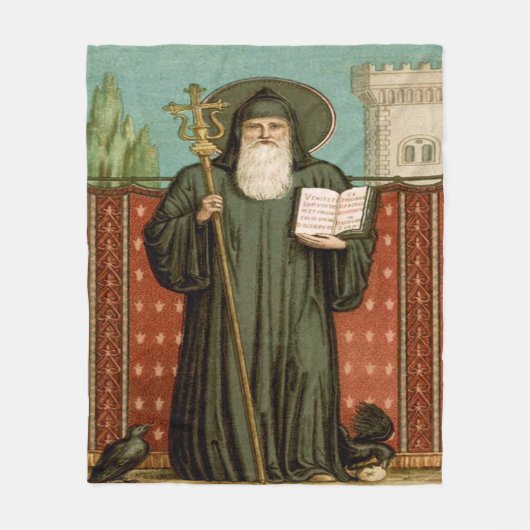 聖ベネディクトゥス フリースブランケット (正面)