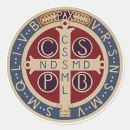 聖ベネディクト勲章ステッカーのシート ラウンドシール