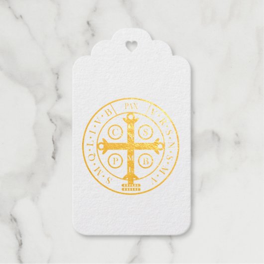 聖ベネディクト勲章フォイルギフトラベル ギフトタグ (正面)