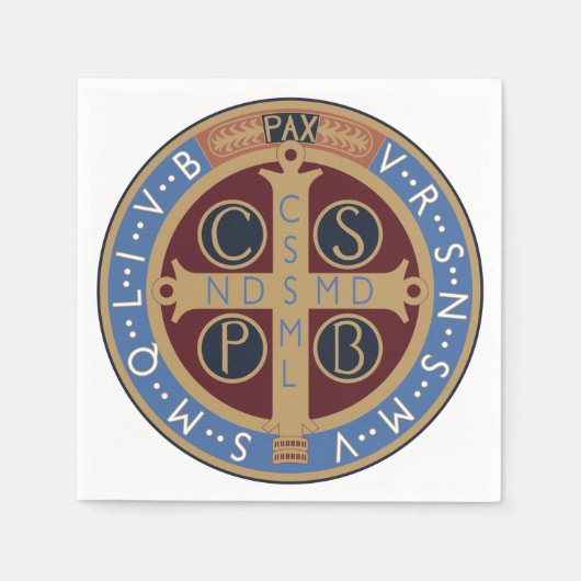 聖ベネディクト勲章 スタンダードカクテルナプキン (正面)