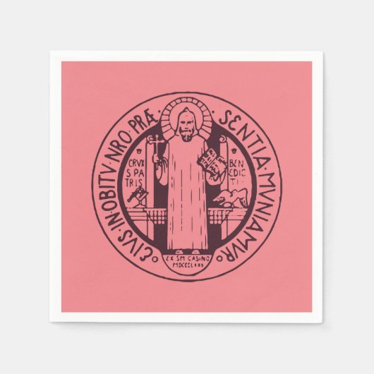 聖ベネディクト勲章 スタンダードカクテルナプキン (正面)