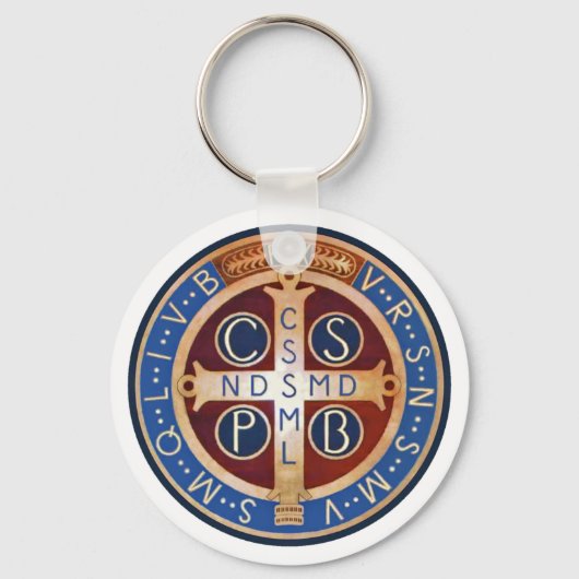 聖ベネディクト遺跡主義メダルキーチェーン キーホルダー (正面)
