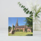 聖ベネディクト・ビスコップ教会ウォンボーン(犬)スタッフォード シーズンポストカード (スタンド正面)