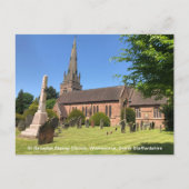 聖ベネディクト・ビスコップ教会ウォンボーン(犬)スタッフォード シーズンポストカード (正面)