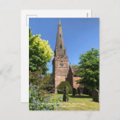 聖ベネディクト・ビスコップ教会ウォンボーン(犬)スタッフォード シーズンポストカード (正面/裏面)