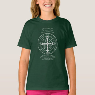 聖ベネディクトTシャツ付き祈りの言葉メダル Tシャツ