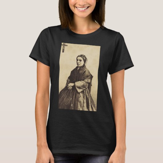 聖ベルナデッタ・スビルー ファインアート Tシャツ (正面)