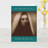 聖ベルナデットソビオウス最も美しい聖人 カード (黄色い花)