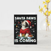 聖ベルナルドクリスマスツリー装飾犬の恋人X カード (黄色い花)