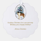 聖ベルナールのクリスマスプレゼント オーナメントカード (裏面)