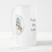 聖ベルナールのクリスマスプレゼント フロストグラスビールジョッキ (正面左)