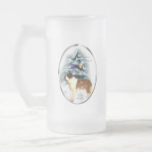 聖ベルナールのクリスマスプレゼント フロストグラスビールジョッキ (左)