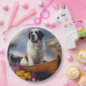 聖ベルナールをパドルに乗せる風光明媚な冒険 ペーパープレート (パーティー)