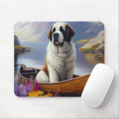 聖ベルナールをパドルに乗せる風光明媚な冒険 マウスパッド (マウス)