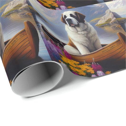 聖ベルナールをパドルに乗せる風光明媚な冒険 ラッピングペーパー (ロールコーナー)