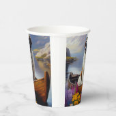 聖ベルナールをパドルに乗せる風光明媚な冒険 紙コップ (右)