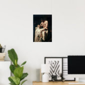 聖ベルナールを受け入れるキリスト ポスター (ホームオフィス)