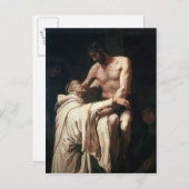 聖ベルナールを受け入れるキリスト ポストカード (正面/裏面)