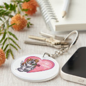 聖ベルナール・バレンタインデー キーホルダー (正面右)