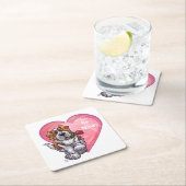 聖ベルナール・バレンタインデー スクエアペーパーコースター (インサイチュ)