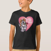 聖ベルナール・バレンタインデー Tシャツ (正面)