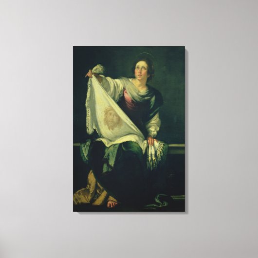 聖ベロニカ1625-30(キャンバス上の油) キャンバスプリント (正面)