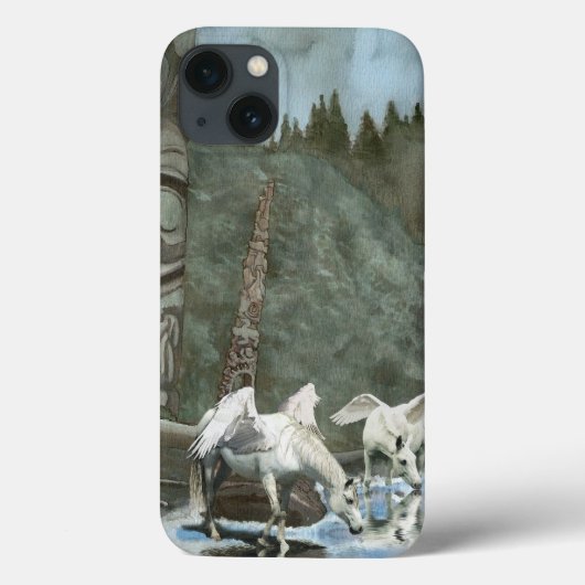 聖ペガシ川から飲むファンタジーアート Case-Mate iPhoneケース (裏面)