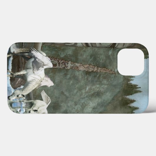 聖ペガシ川から飲むファンタジーアート Case-Mate iPhoneケース (裏面 (横))