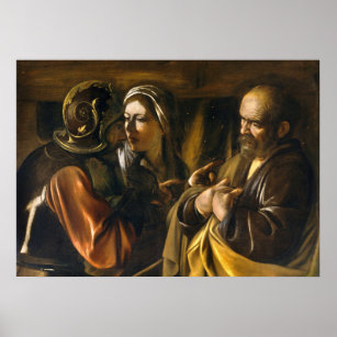 「聖ペテロの否定」by Caravaggio -ファインアート ポスター