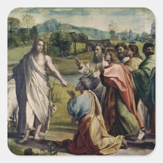 聖ペテロへのキリストの訴え(リストのための漫画) スクエアシール (正面)