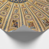 聖ペテロ大聖堂のドーム - イタリア、ローマ、バチカン ラッピングペーパー (角)