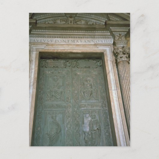 聖ペテロ大聖堂の扉 ポストカード (正面)