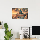 聖ペテロ大聖堂イタリア・ヨーロッパ旅行 ポスター (ホームオフィス)